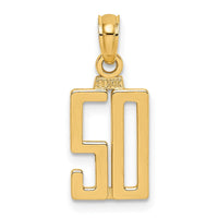 Load image into Gallery viewer, 14k Polished Number 50 Pendant
