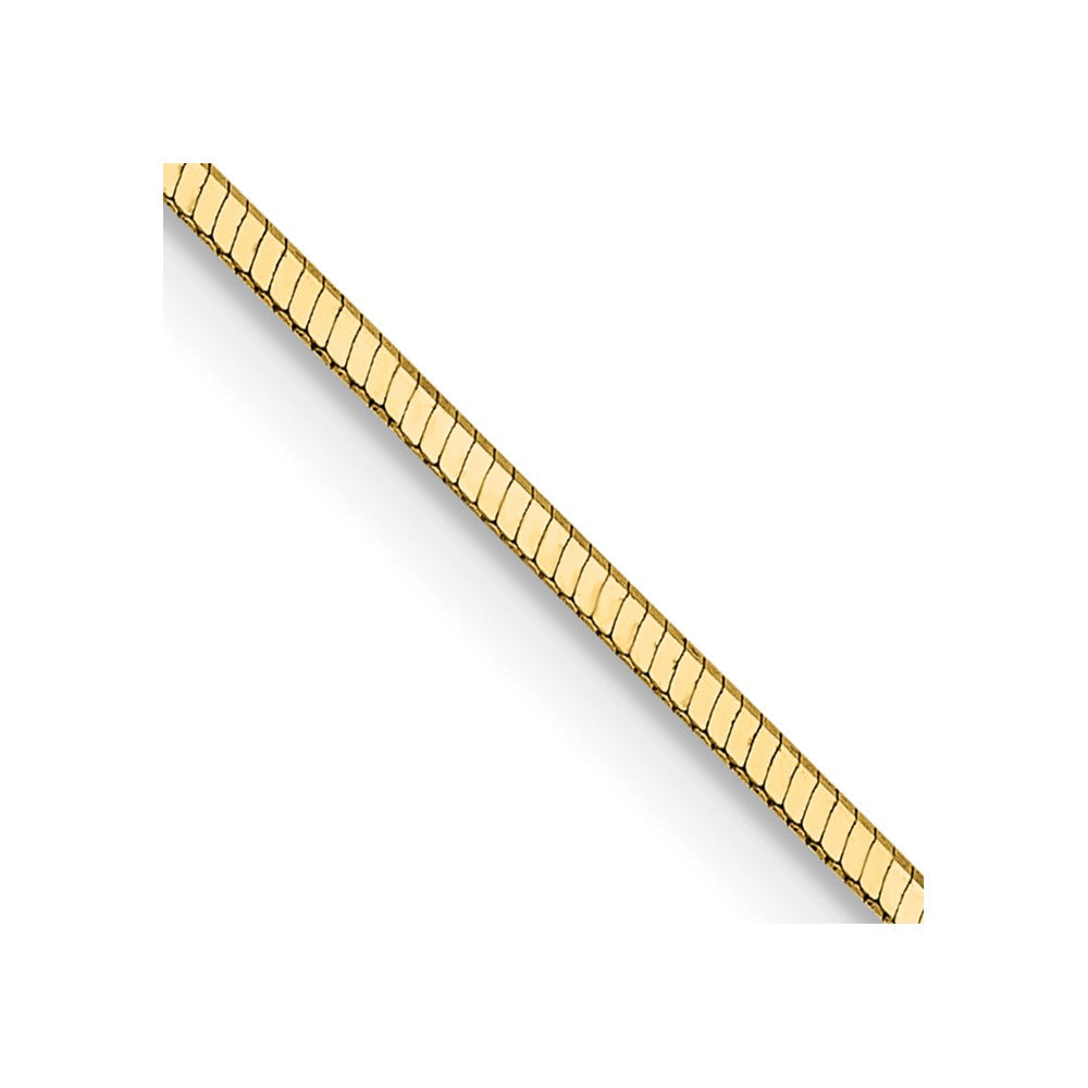 14K 18 inch 1mm Octagonal Snake with Lobster Clasp Chain
