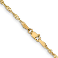 Load image into Gallery viewer, 14K 18 inch 2mm Singapore with Lobster Clasp Chain
