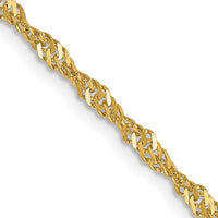 Load image into Gallery viewer, 14K 18 inch 2mm Singapore with Lobster Clasp Chain

