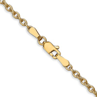 Load image into Gallery viewer, 14K 18 inch 2.4mm Round Open Link Cable with Lobster Clasp Chain
