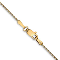 Load image into Gallery viewer, 14K 18 inch 1mm Round Parisian Wheat with Lobster Clasp Chain
