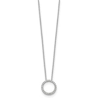 Load image into Gallery viewer, 14k White Gold Diamond Circle 18 inch Necklace
