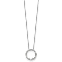 Load image into Gallery viewer, 14k White Gold Diamond Circle 18 inch Necklace
