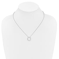 Load image into Gallery viewer, 14k White Gold Diamond Circle 18 inch Necklace
