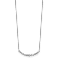 Load image into Gallery viewer, 14k White Gold Diamond Curved Bar Necklace
