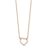 Load image into Gallery viewer, 14k Rose Gold Diamond Heart Necklace
