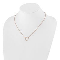Load image into Gallery viewer, 14k Rose Gold Diamond Heart Necklace
