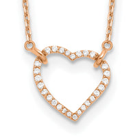 Load image into Gallery viewer, 14k Rose Gold Diamond Heart Necklace
