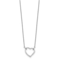 Load image into Gallery viewer, 14k White Gold Diamond Heart Pendant Necklace
