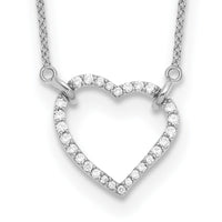 Load image into Gallery viewer, 14k White Gold Diamond Heart Pendant Necklace
