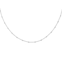 Load image into Gallery viewer, 14k White Gold Diamond Station Cable Necklace
