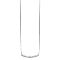 Load image into Gallery viewer, 14k White Gold Diamond Curved Bar 18 inch Necklace
