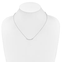 Load image into Gallery viewer, 14k White Gold Diamond Curved Bar 18 inch Necklace
