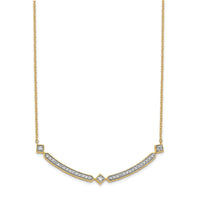 Load image into Gallery viewer, 14k Diamond Curved Bar 18 inch Necklace
