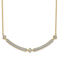 Load image into Gallery viewer, 14k Diamond Curved Bar 18 inch Necklace
