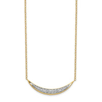 Load image into Gallery viewer, 14k Diamond Curved Bar 18 inch Necklace
