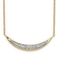 Load image into Gallery viewer, 14k Diamond Curved Bar 18 inch Necklace
