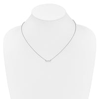 Load image into Gallery viewer, 14k White Gold Diamond Bar 18 inch Necklace
