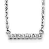 Load image into Gallery viewer, 14k White Gold Diamond Bar 18 inch Necklace

