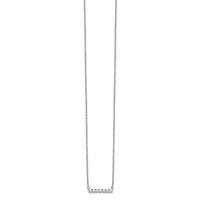 Load image into Gallery viewer, 14k White Gold Diamond Bar 18 inch Necklace
