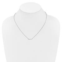 Load image into Gallery viewer, 14k White Gold Diamond Bar 18 inch Necklace
