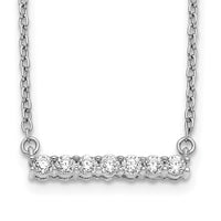 Load image into Gallery viewer, 14k White Gold Diamond Bar 18 inch Necklace
