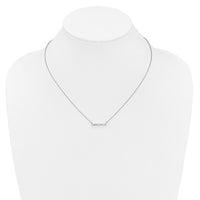 Load image into Gallery viewer, 14k White Gold Diamond Bar 18 inch Necklace
