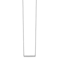 Load image into Gallery viewer, 14k White Gold Diamond Bar 18 inch Necklace
