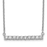 Load image into Gallery viewer, 14k White Gold Diamond Bar 18 inch Necklace
