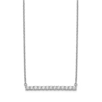 Load image into Gallery viewer, 14k White Gold Diamond Bar 18 inch Necklace
