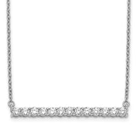 Load image into Gallery viewer, 14k White Gold Diamond Bar 18 inch Necklace
