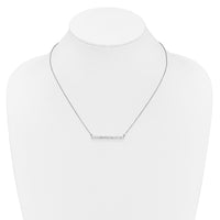 Load image into Gallery viewer, 14k White Gold Diamond Bar 18 inch Necklace
