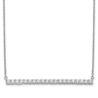 Load image into Gallery viewer, 14k White Gold Diamond Bar 18 inch Necklace

