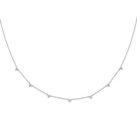 Load image into Gallery viewer, 14k White Gold Diamond Multi Station 18 inch Necklace
