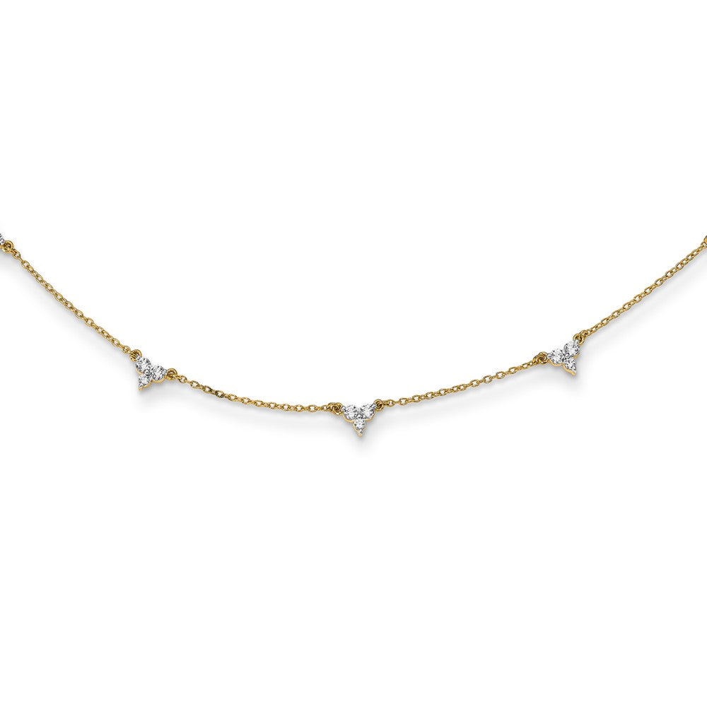 14k Diamond Multi Station 18 inch Necklace
