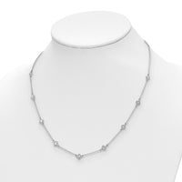 Load image into Gallery viewer, 14k White Gold Diamond Multi Station Necklace
