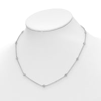 Load image into Gallery viewer, 14k White Gold Diamond Multi Station Necklace
