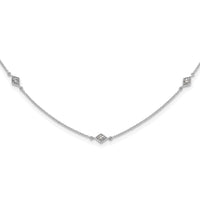 Load image into Gallery viewer, 14k White Gold Diamond Multi Station Necklace
