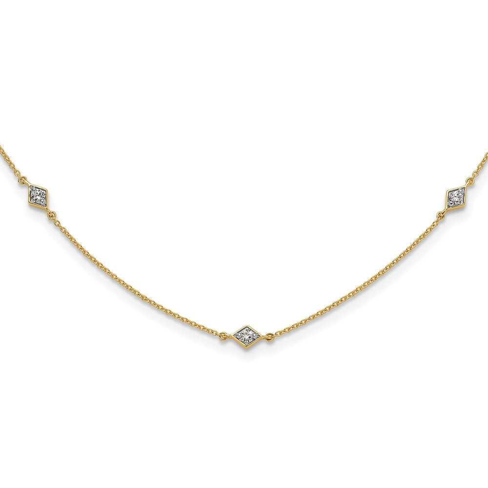14k Diamond Multi Station Necklace