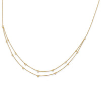 Load image into Gallery viewer, 14k Diamond Multi Station Double Strand Necklace
