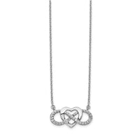 Load image into Gallery viewer, 14k White Gold Diamond Infinity Heart 18 inch Necklace
