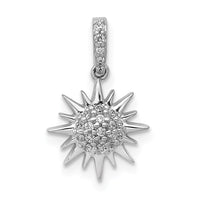 Load image into Gallery viewer, 14k White Gold 1/10ct. Diamond Fancy Sun/Star Pendant
