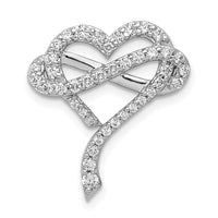 Load image into Gallery viewer, 14k White Gold 1/2ct. Diamond Infinity and Heart Chain Slide
