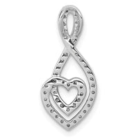 Load image into Gallery viewer, 14k White Gold 1/4ct. Diamond Fancy Heart Infinity Chain Slide
