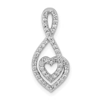 Load image into Gallery viewer, 14k White Gold 1/4ct. Diamond Fancy Heart Infinity Chain Slide
