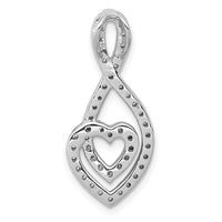 Load image into Gallery viewer, 14k White Gold 1/2ct. Diamond Fancy Heart Infinity Chain Slide
