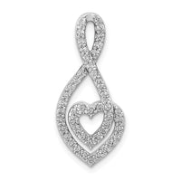Load image into Gallery viewer, 14k White Gold 1/2ct. Diamond Fancy Heart Infinity Chain Slide
