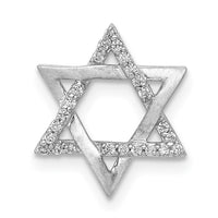 Load image into Gallery viewer, 14k White Gold 1/10ct. Diamond Star of David Chain Slide
