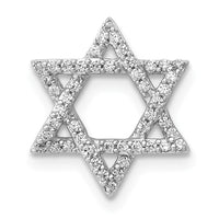 Load image into Gallery viewer, 14k White Gold 1/5ct. Diamond Star of David Chain Slide
